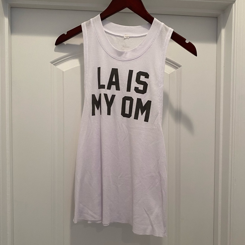 Alo Yoga “La is my om” tank top